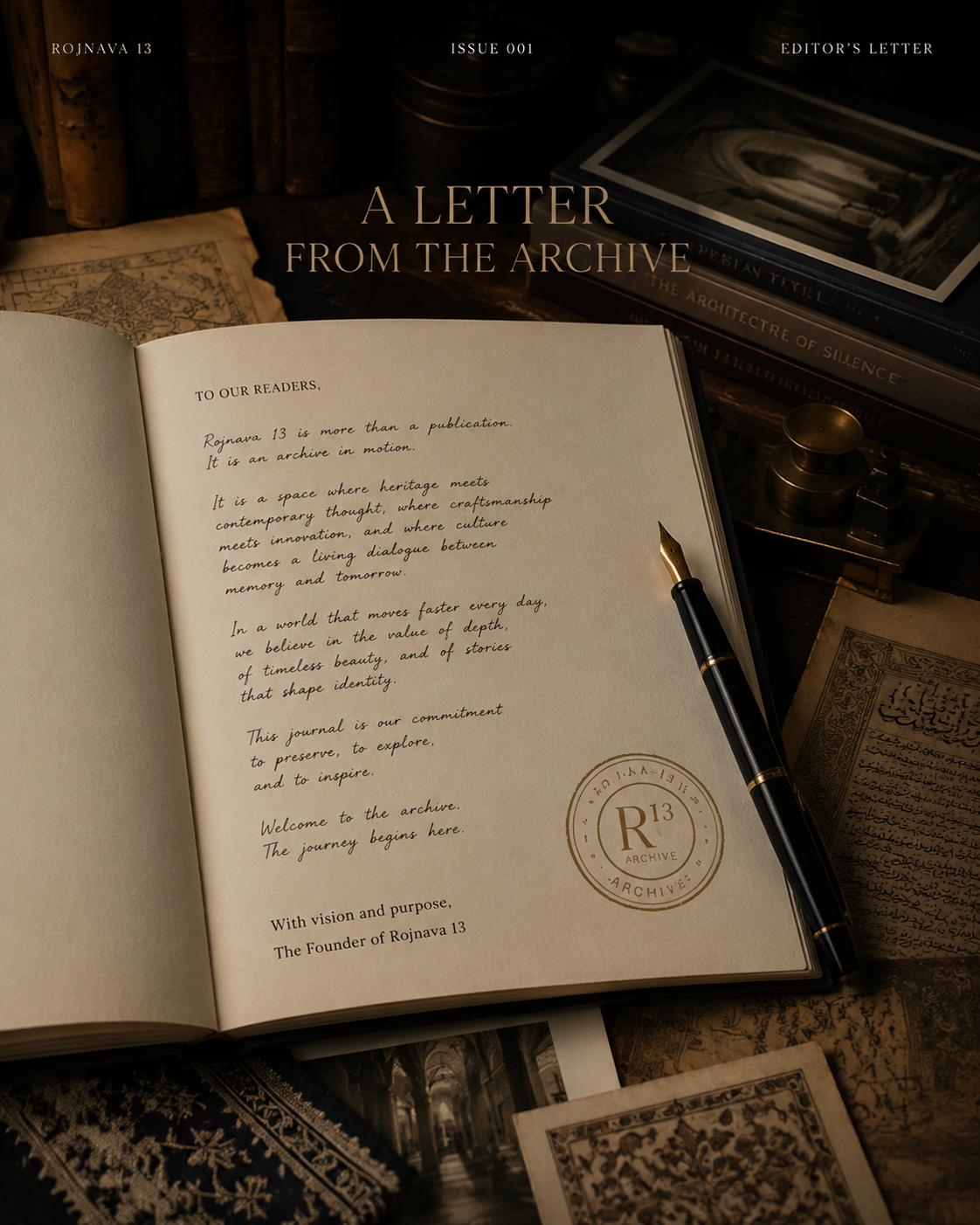 EDITOR'S LETTER A LETTER FROM THE ARCHIVE Every institution begins with a question. Why do we preserve? Why do we cre...