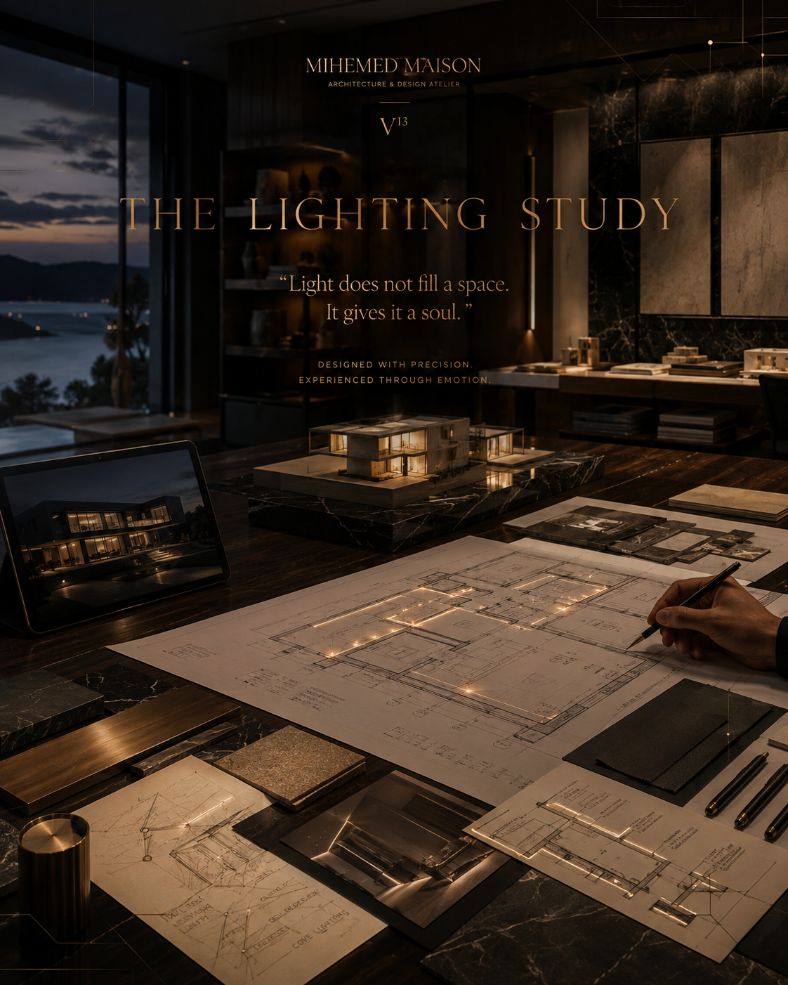 MIHEMED MAISON — THE LIGHTING STUDY نور، آخرین چیزی نیست که به یک فضا اضافه می‌شود؛ یکی از اولین چیزهایی است که باید ...