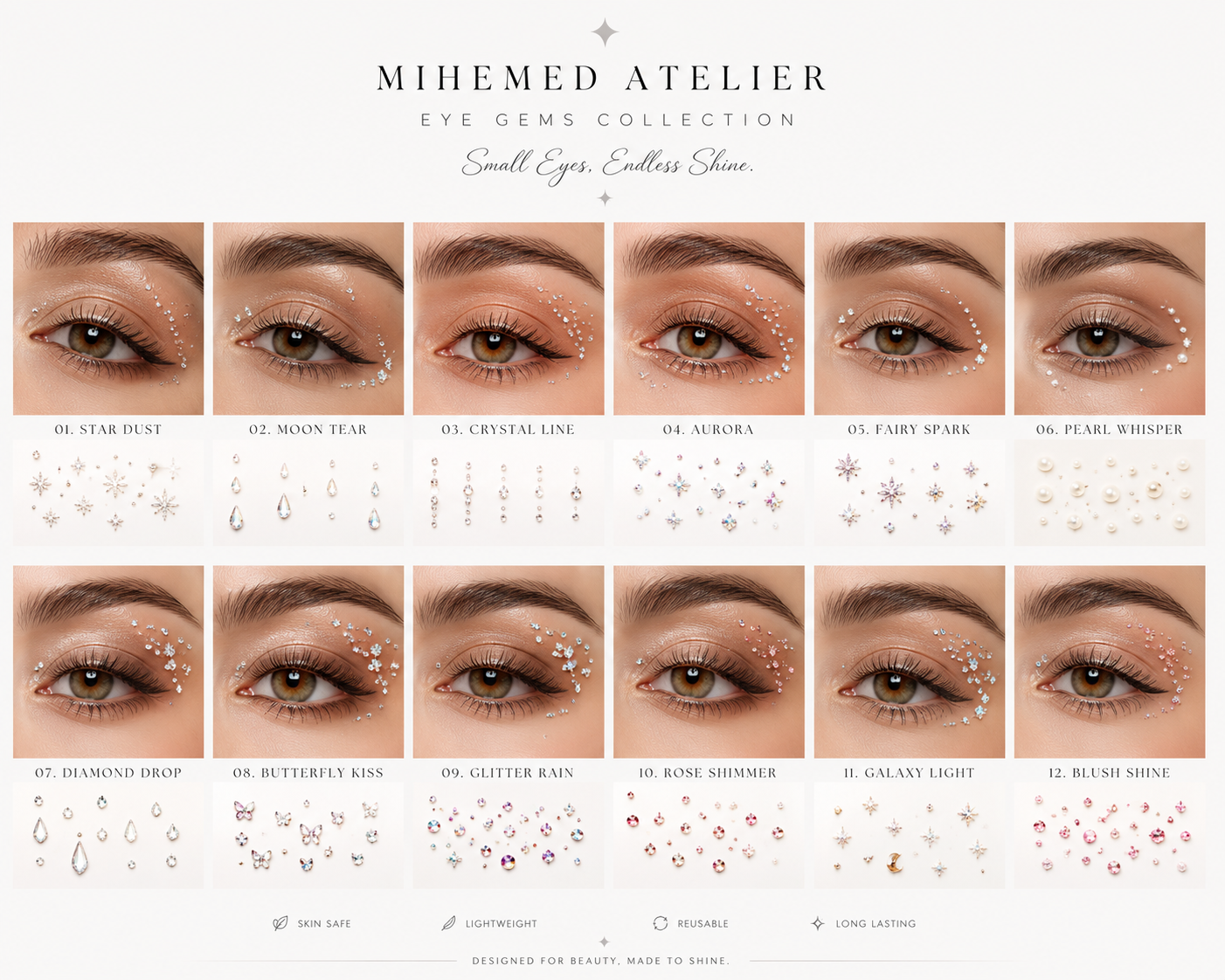 ✦ MIHEMED ATELIER | EYE GEMS COLLECTION گاهی برای درخشش بیشتر، فقط چند نگین ظریف کافیست. ✨ مجموعه EYE GEMS با الهام ...