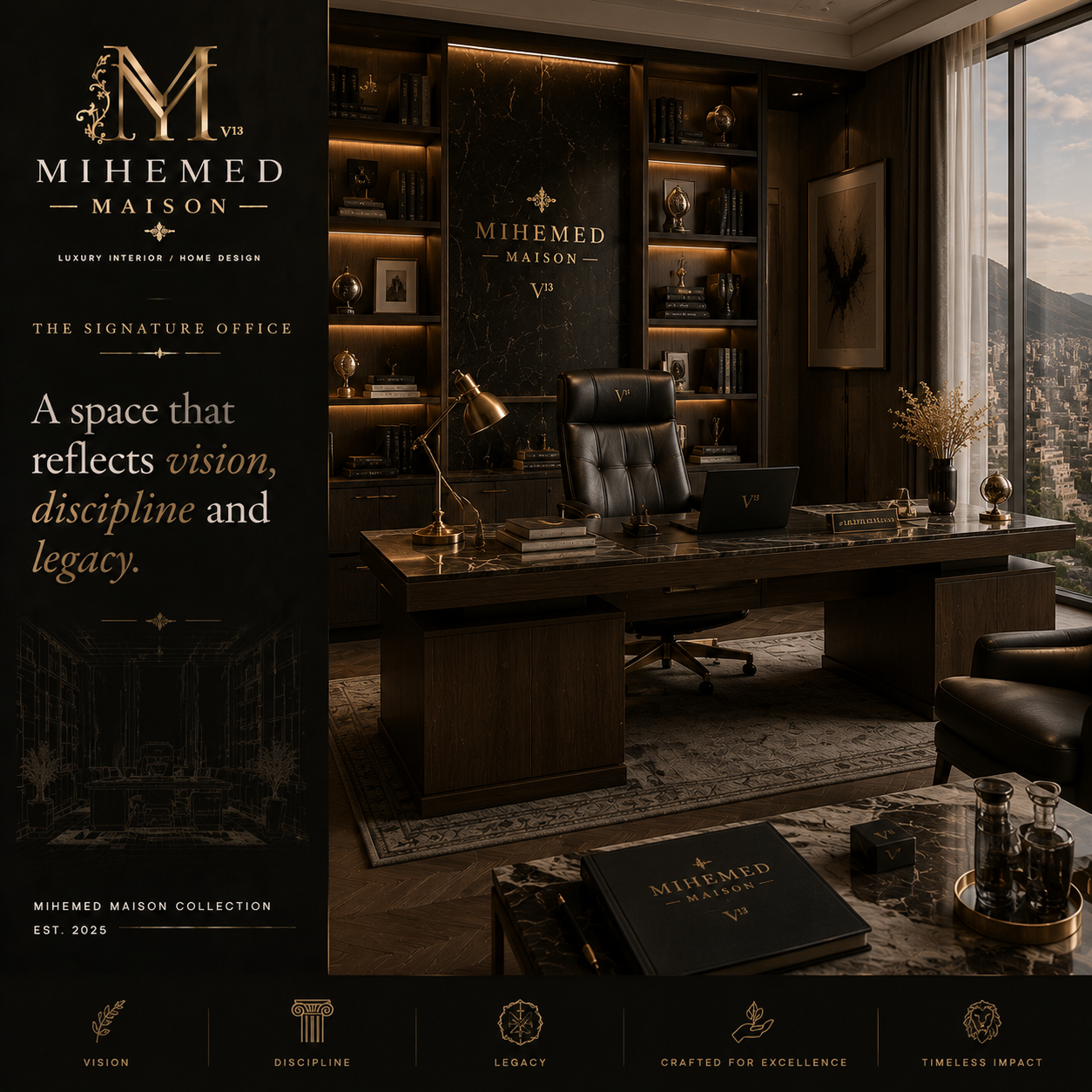 MIHEMED MAISON — THE SIGNATURE OFFICE یک فضای کاری فقط یک مکان برای کار کردن نیست؛ بازتابی از نگاه، شخصیت و مسیر یک ا...