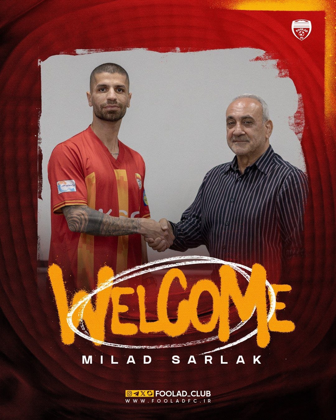 🏅میلاد سرلک، هافبک فصل گذشته پرسپولیس با قراردادی یک‌ساله به فولاد خوزستان پیوست و شاگرد حمید مطهری شد. ⚽️ @time_foo...