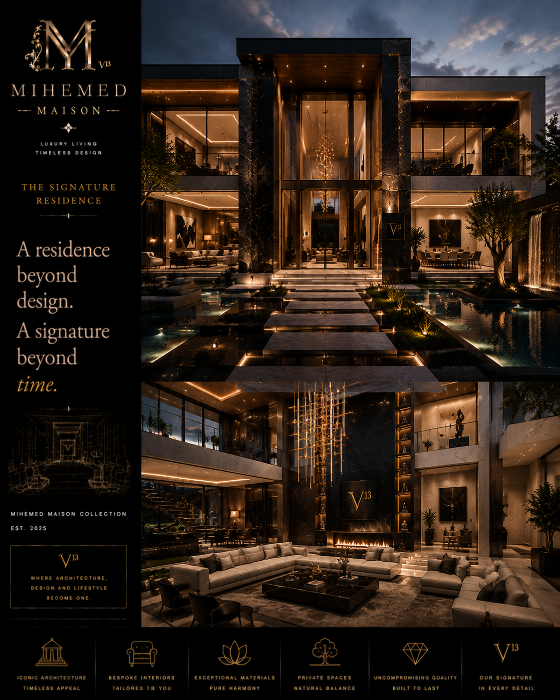 MIHEMED MAISON — THE SIGNATURE RESIDENCE بعضی خانهها فقط ساخته نمیشوند؛ آنها به یک امضا تبدیل میشوند. THE SIGNATU...