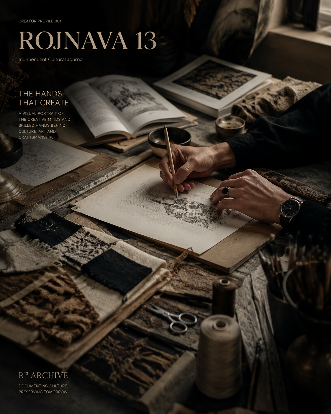 CREATOR PROFILE 001 THE HANDS THAT CREATE Behind every meaningful creation, there is a vision, a process and a human ...