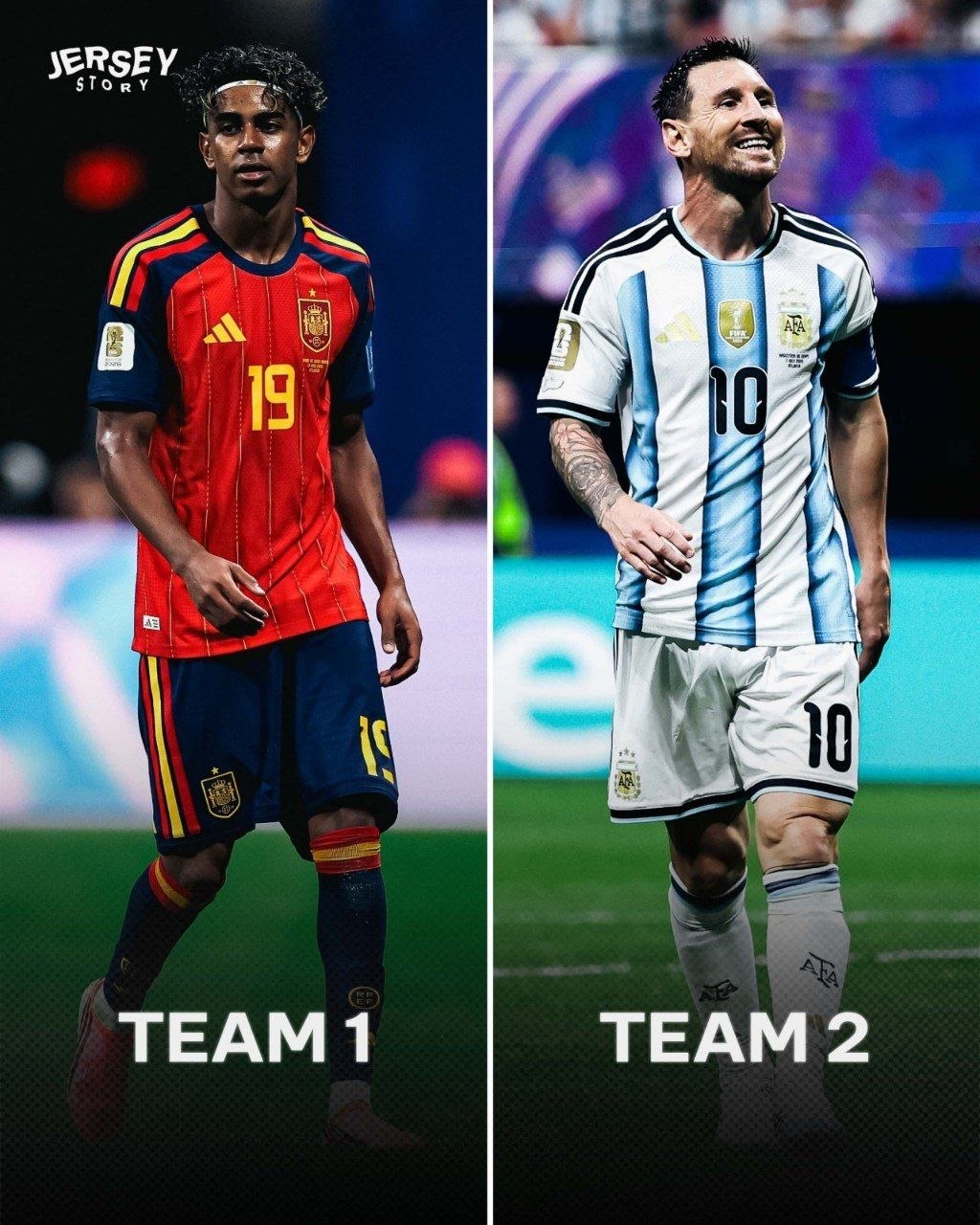 🇦🇷🇪🇸تیم‌های ملی آرژانتین و اسپانیا در فینال جام‌جهانی 2026 با پیراهن‌های اصلی خود به میدان خواهند رفت. ⚽️ @time_f...