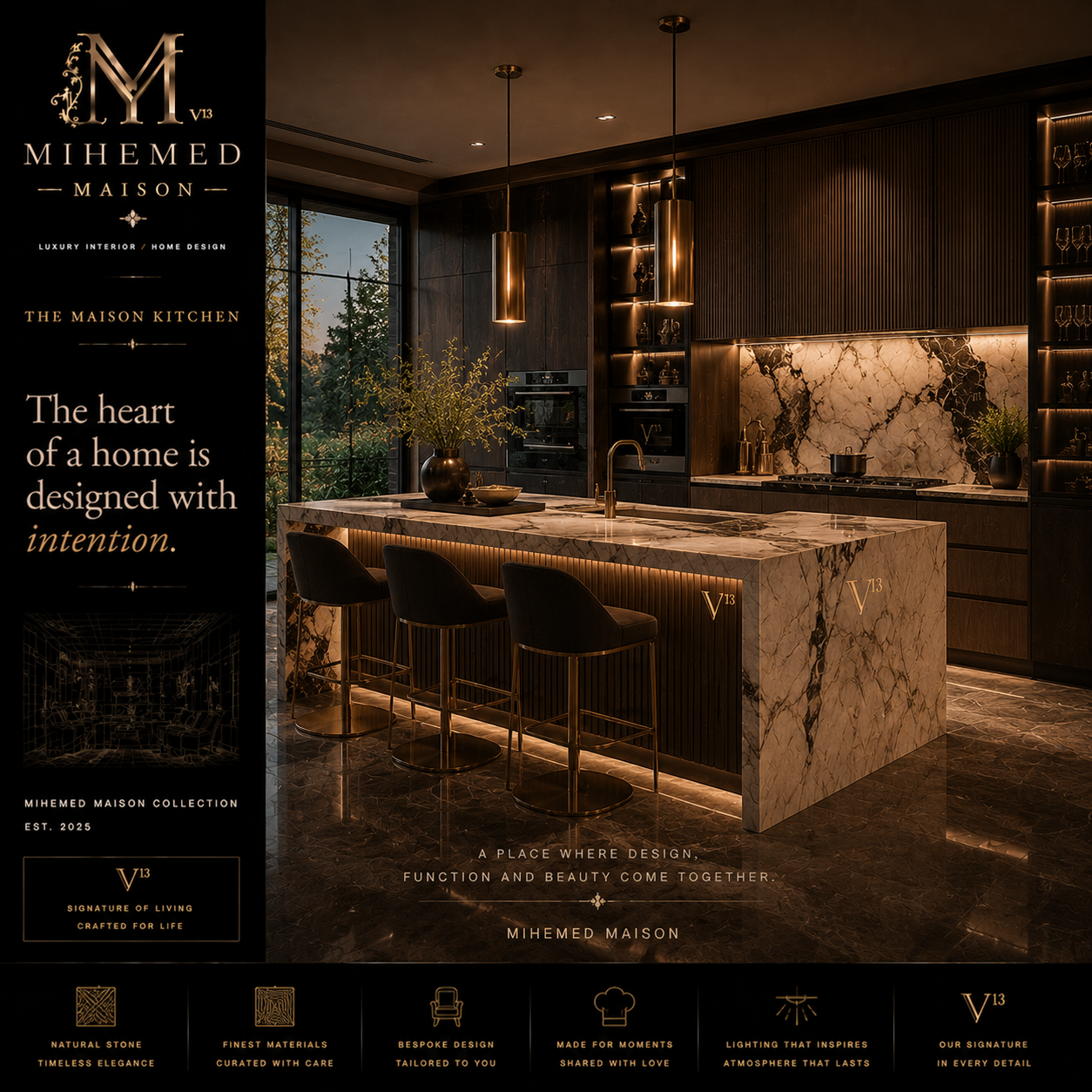 MIHEMED MAISON — THE MAISON KITCHEN هر خانهای یک نقطهی اتصال دارد؛ جایی که لحظهها شکل میگیرند و خاطرات ساخته میش...