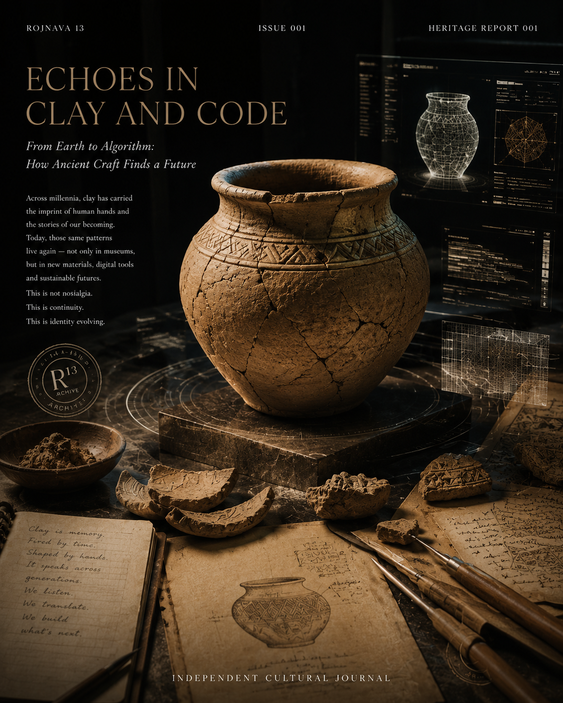 HERITAGE REPORT 001 ECHOES IN CLAY AND CODE From Earth to Algorithm. Before technology recorded our stories, human ha...