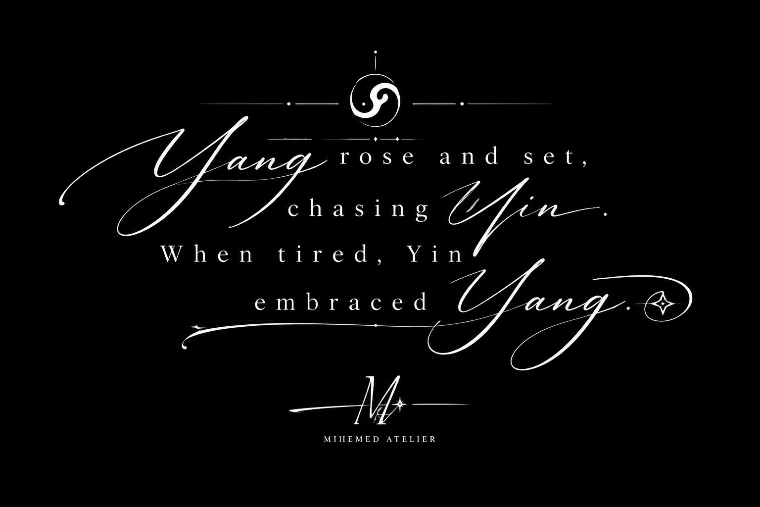 #YinYangBalance #LightAndDark #HeritageMeetsModern #MIHEMEDATELIER