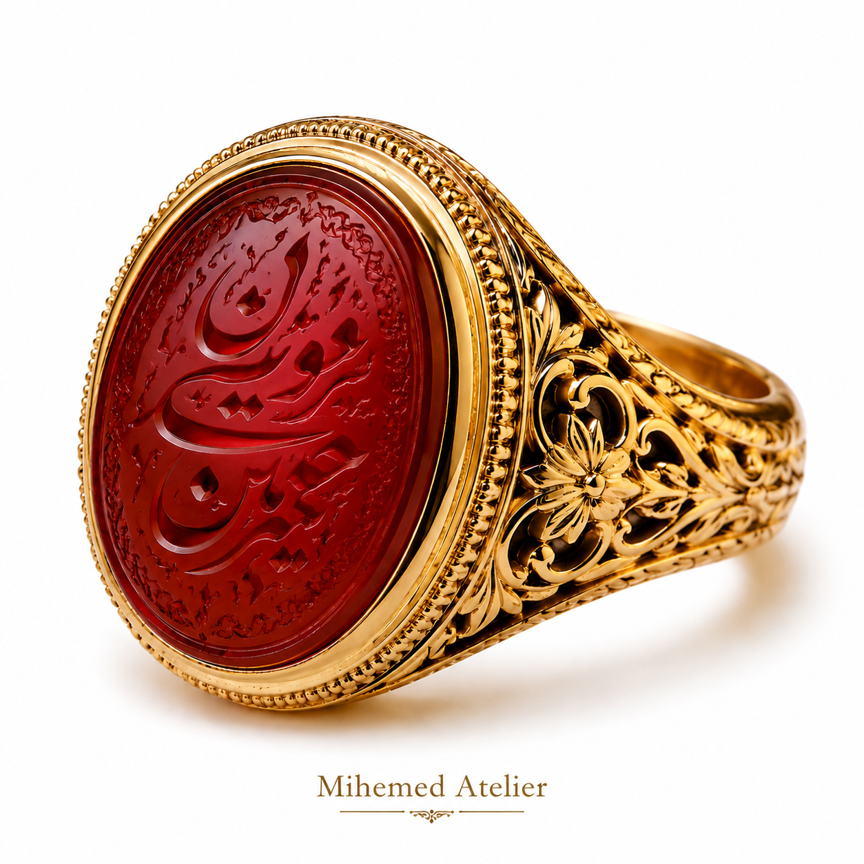 A piece of heritage, shaped by time. A Persian carnelian soul set in 24k gold — crafted not only as jewelry, but as a...