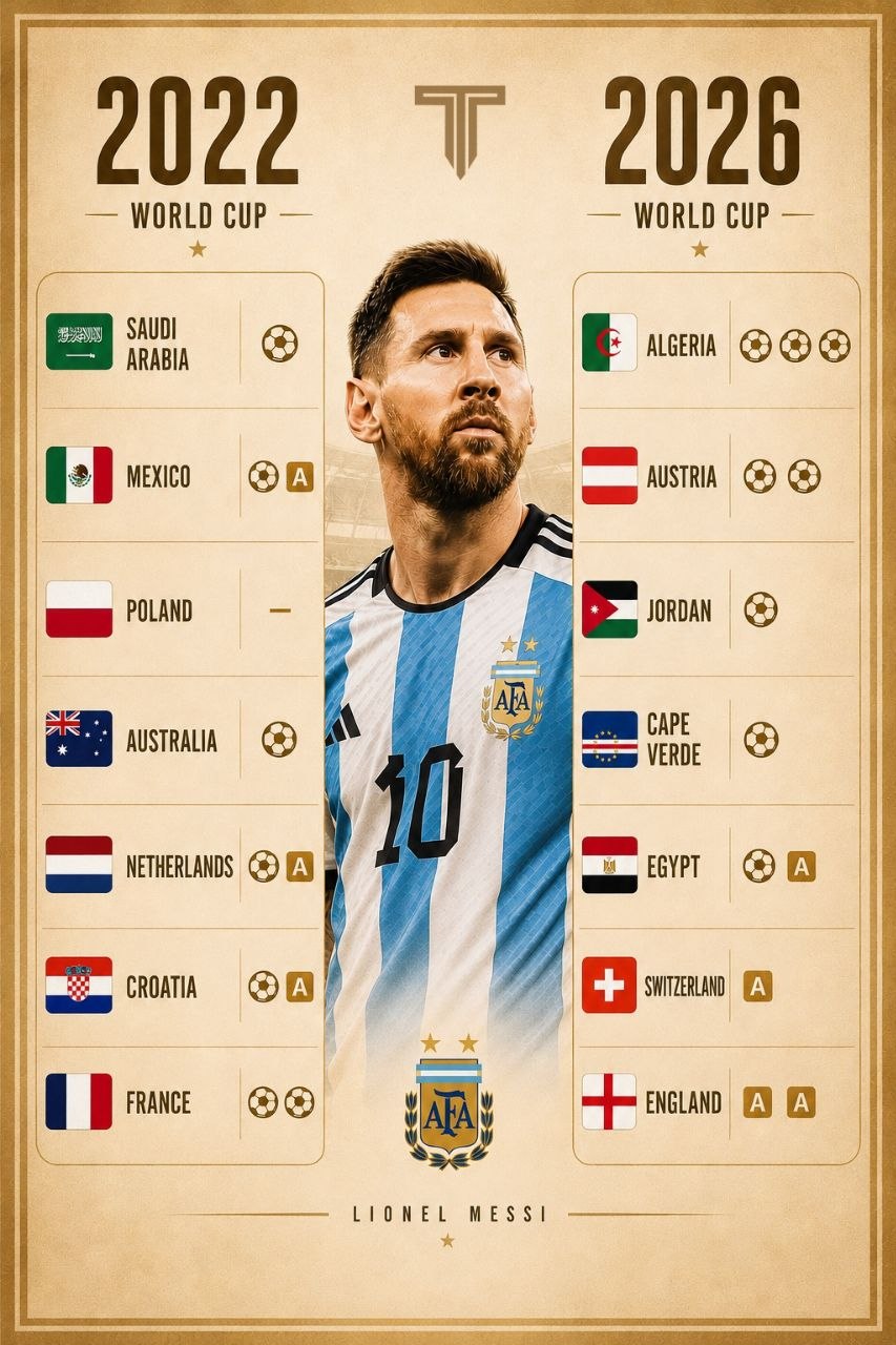 🐐🇦🇷 عملکرد لیونل مسی در دو دوره اخیر جام جهانی! @time_football