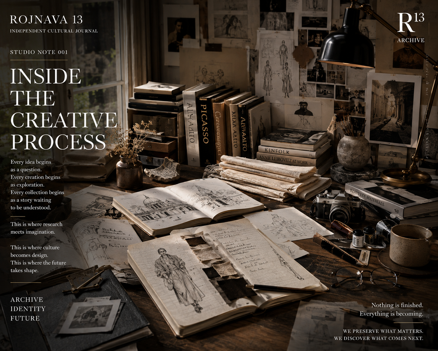 STUDIO NOTE 001 INSIDE THE CREATIVE PROCESS Every meaningful creation begins long before it is seen. It begins with r...
