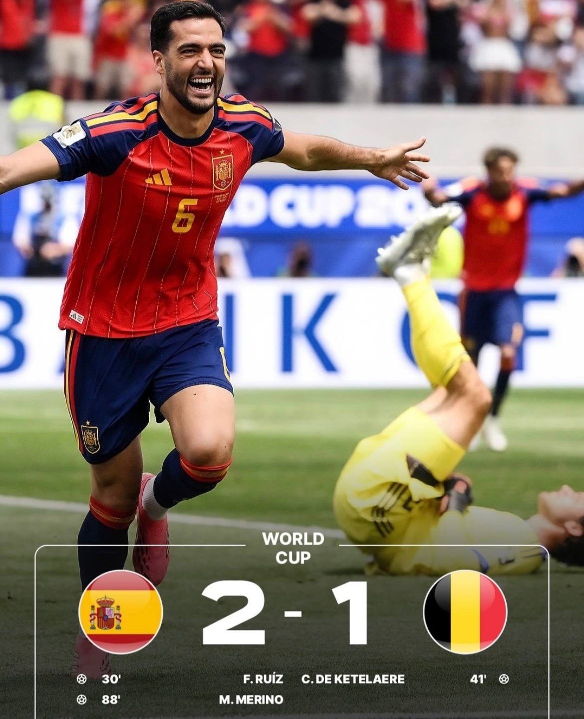 🏆1/4نهایی جام جهانی ۲۰۲۶ | پایان بازی 🇪🇸 اسپانیا 2️⃣-1️⃣بلژیک 🇧🇪 🇪🇸پیروزی اسپانیا با گل پیروزی بخش مرینو/ حذف ...
