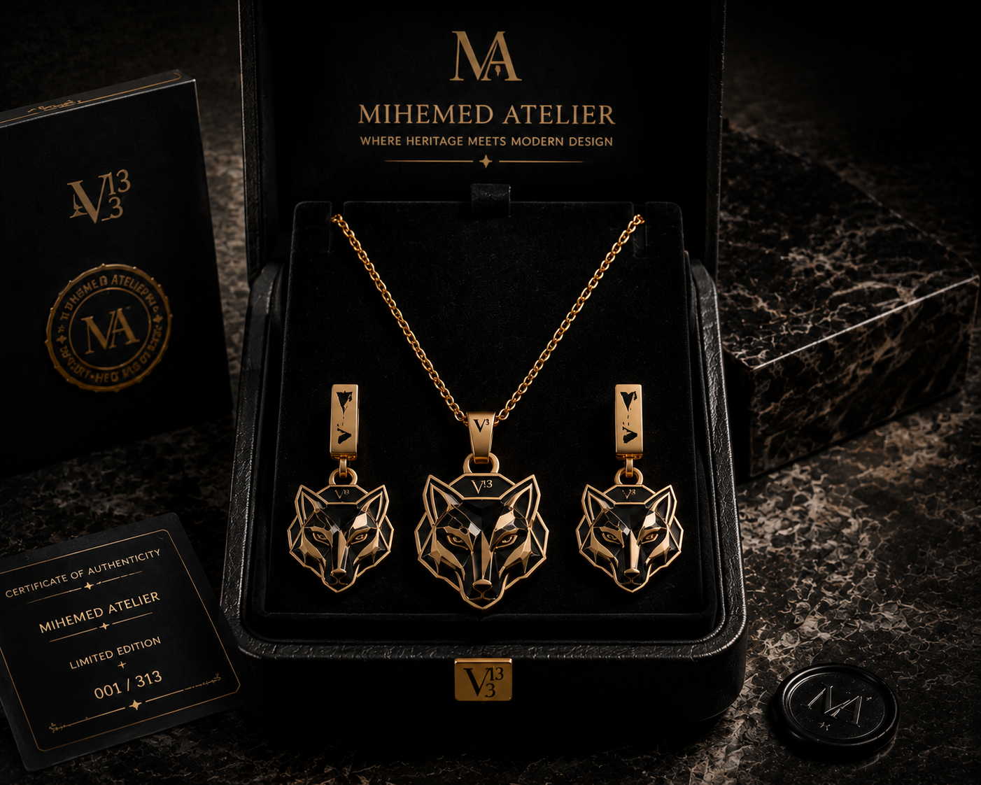✦ MIHEMED ATELIER — V¹³ Heritage Collection ✦ گاهی یک قطعهی جواهر فقط برای زیبایی نیست؛ برای بیان یک هویت ساخته میش...