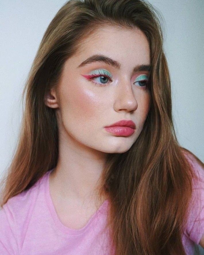 #میکاپ -ایده میکاپ رنگی برای روزای گرم تابستونی💋 @selectestyle 🦋