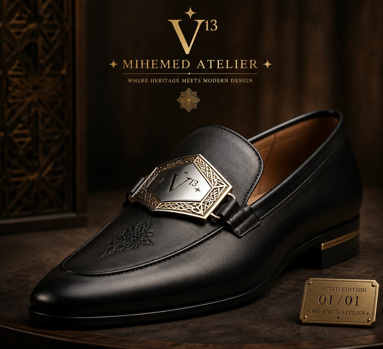 ✦ MIHEMED ATELIER ✦ V¹³ Heritage Loafer — Limited Edition 01/01 برای کسانی که انتخابشان فقط یک محصول نیست؛ بلکه امضای...