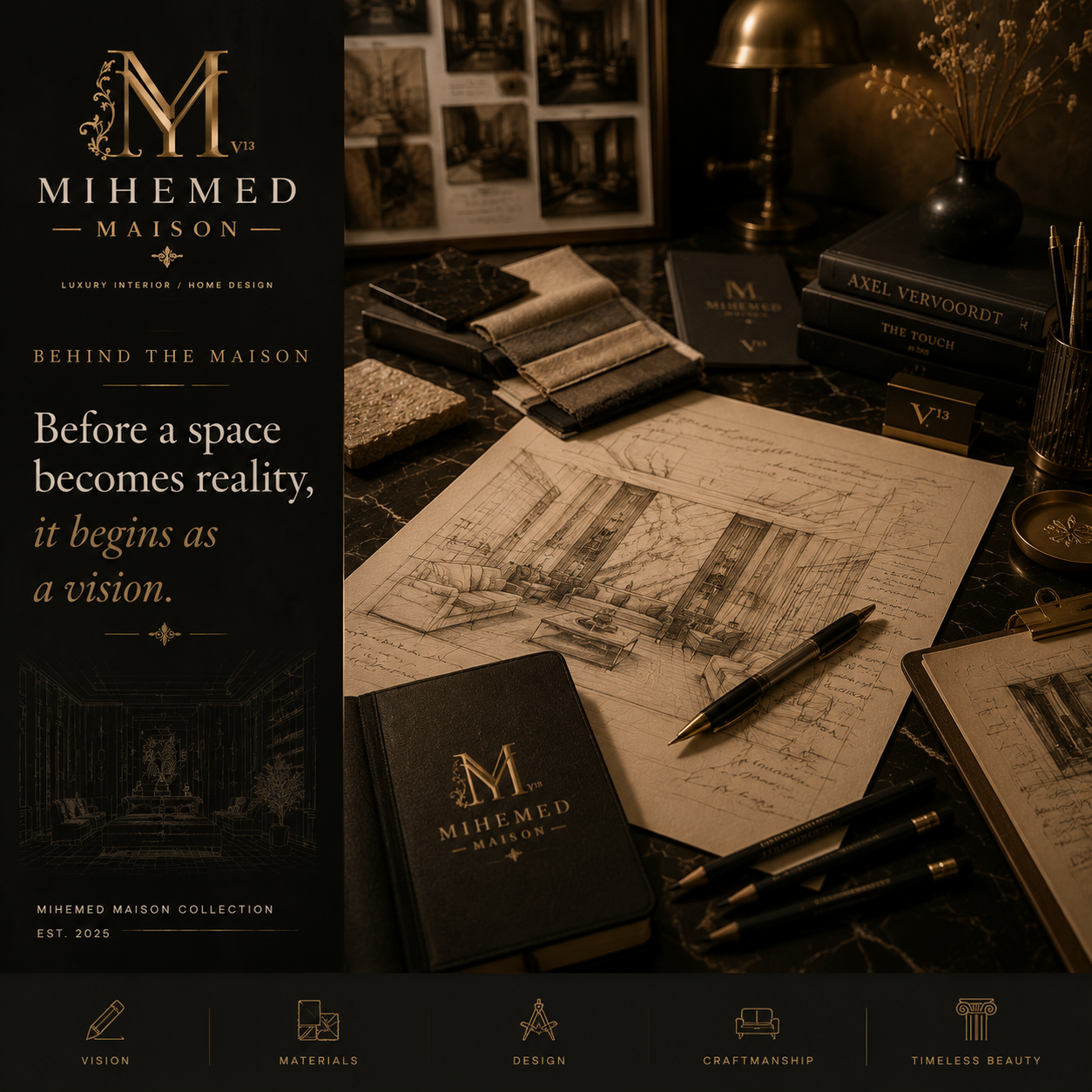 BEHIND THE MAISON «پشت پرده‌ی یک اثر» ایده اصلی: یک برند لوکس فقط نتیجه نهایی نیست؛ مسیر فکر، طراحی و انتخاب‌ها هم بخ...