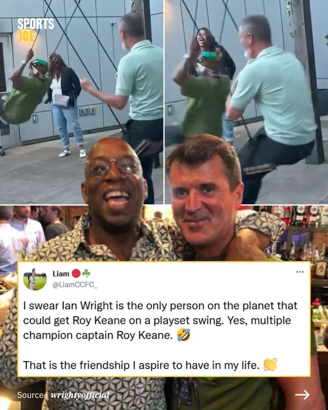 Everyone needs that friendship, like Ian Wright and Roy Keane 😅
Ian Wright posted a video to his social media after...
