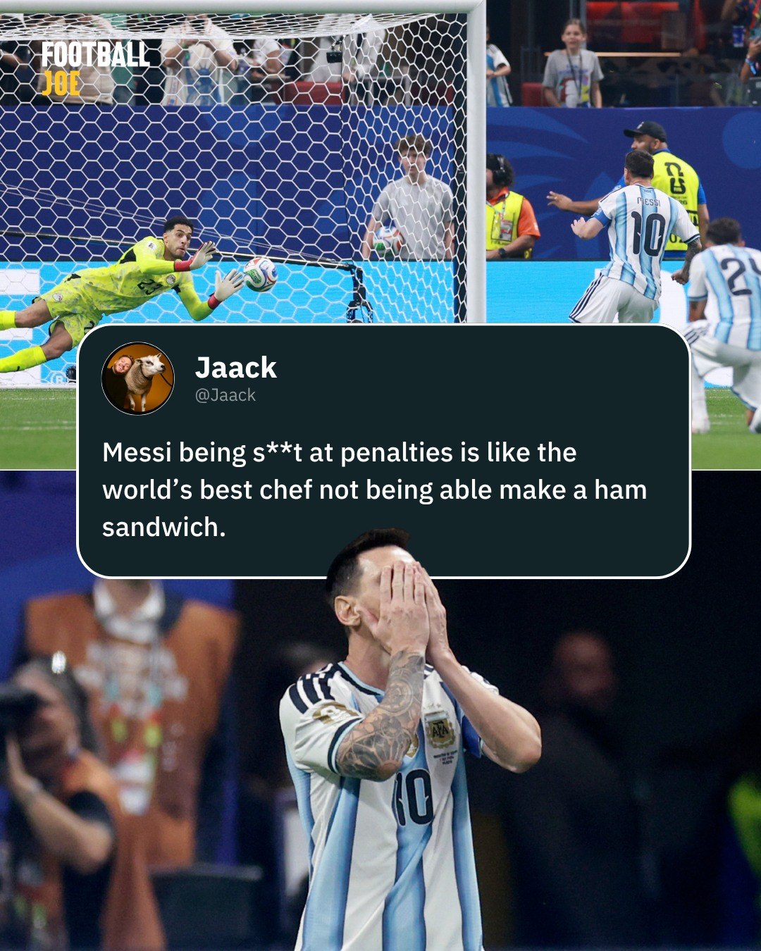 Lionel Messi is both the top goalscorer in World Cup history, and the only player to ever miss two penalties in the s...