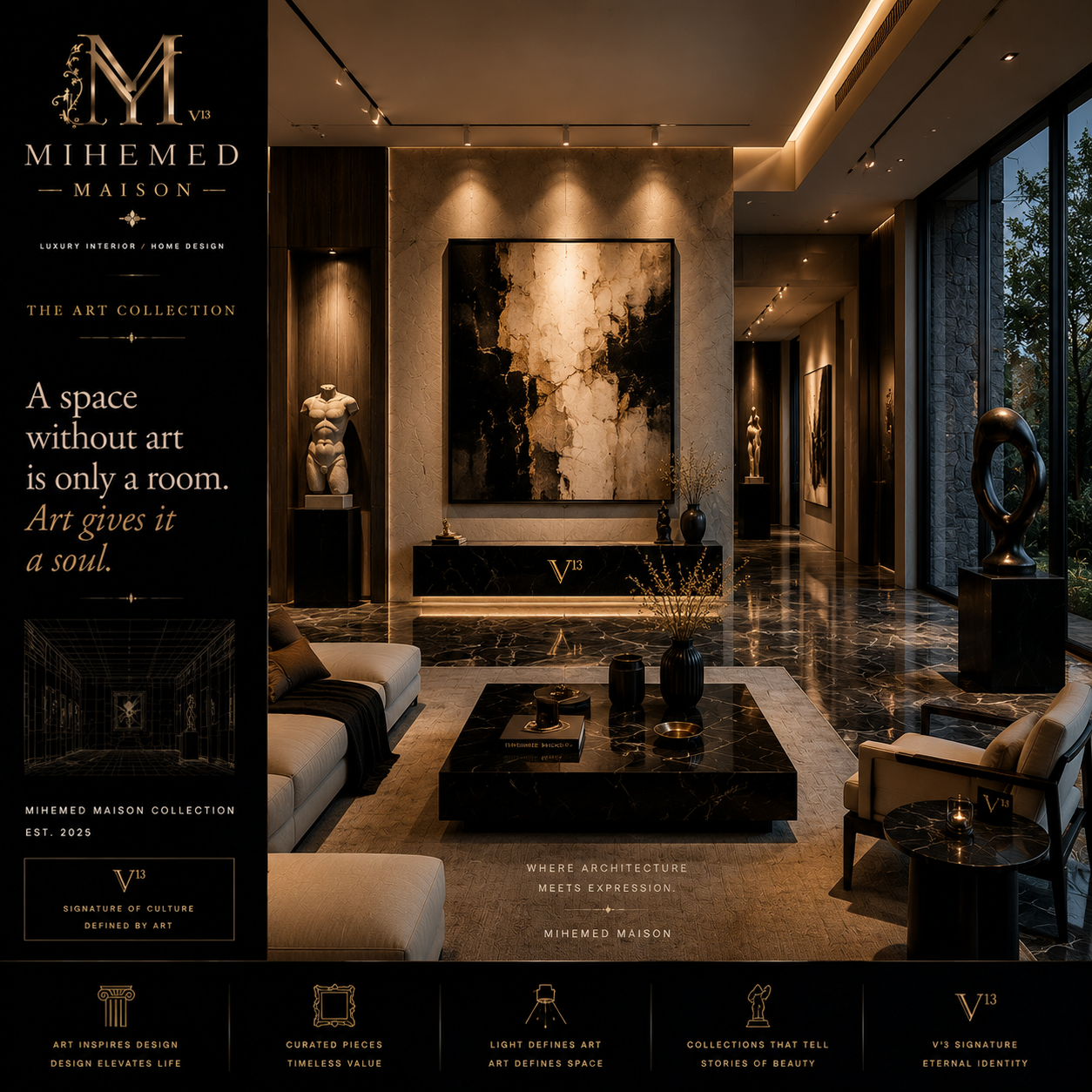 MIHEMED MAISON — THE ART COLLECTION یک فضا بدون هنر، تنها یک مکان است؛ اما هنر، به آن روح می‌بخشد. در MIHEMED MAISON،...