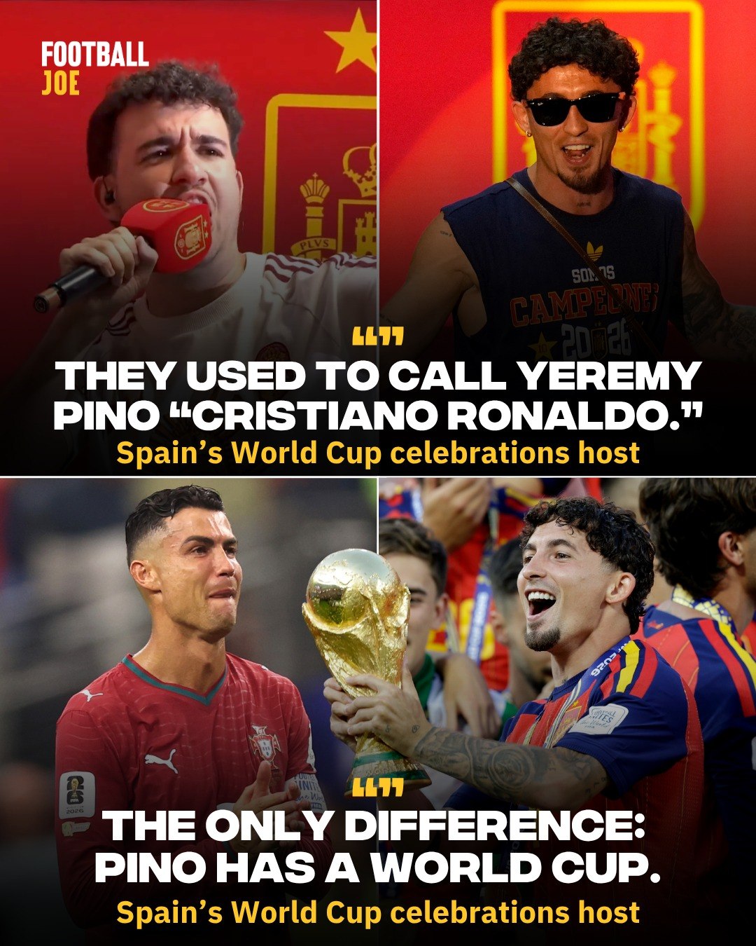 Absolutely brutal from the presenter at Spain's World Cup celebrations 😬
