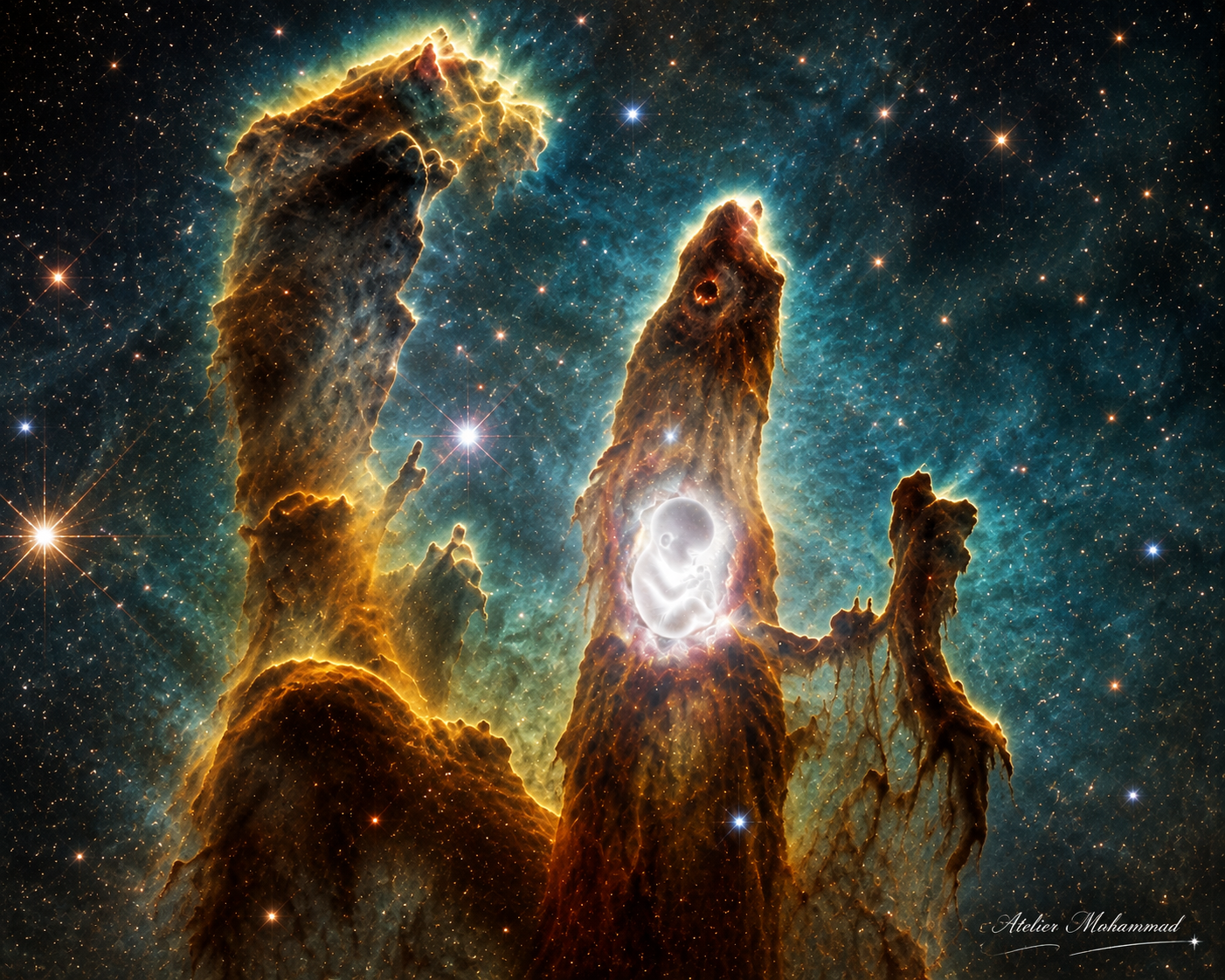 Born in the silence of cosmic dust, where darkness becomes light and creation begins. 🌌
The Pillars of Creation remi...