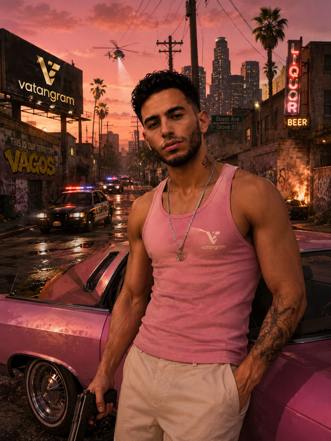 «وقتی همه منتظر GTA VI هستن، بعضیا از الان توی دنیای خودشون زندگی می‌کنن... 🩷🌴 خیابون قانون خودشو داره؛ یا بازی رو ...