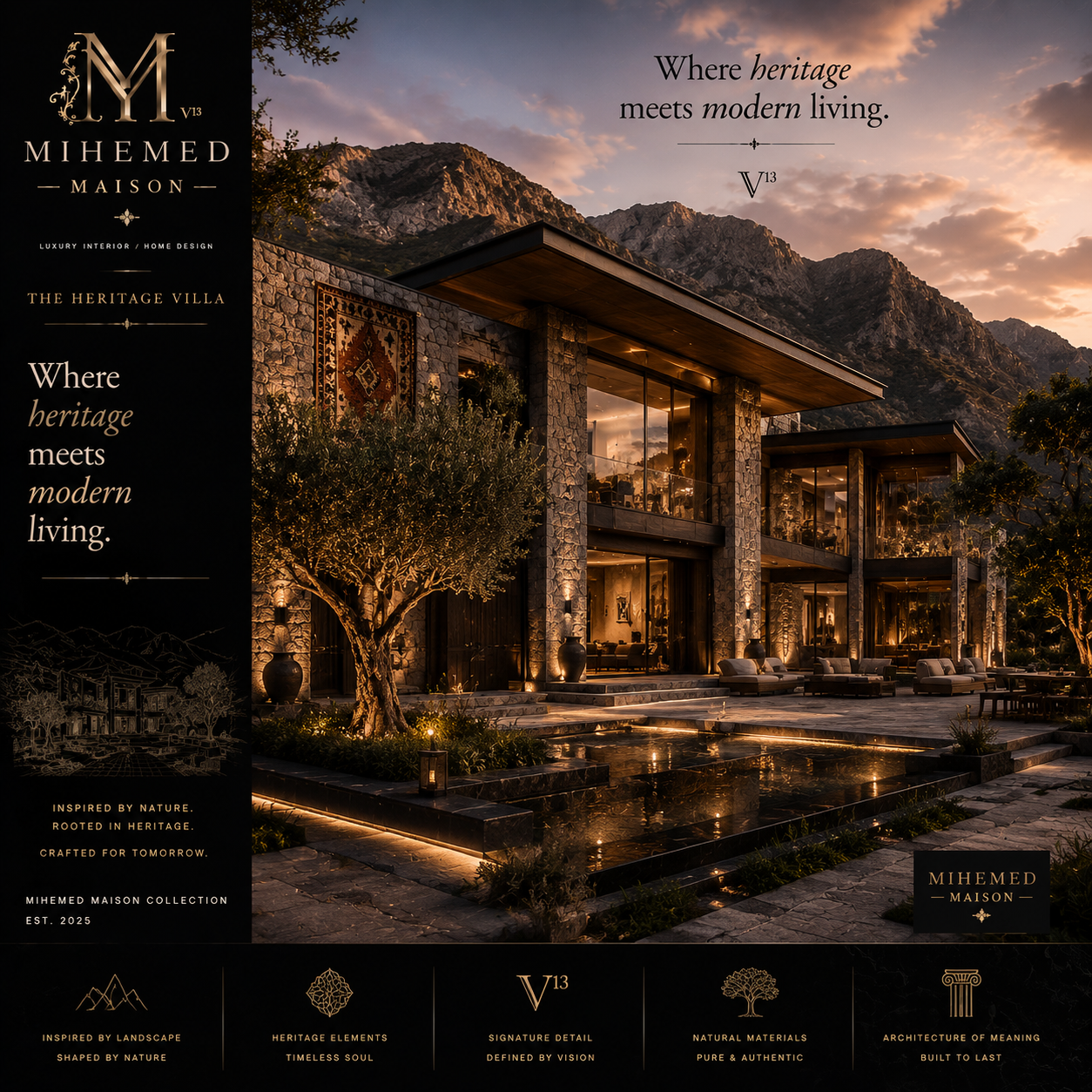 MIHEMED MAISON — THE HERITAGE VILLA هر خانه‌ای یک داستان دارد؛ اما بعضی فضاها، روایت یک میراث هستند. جایی که طبیعت، م...