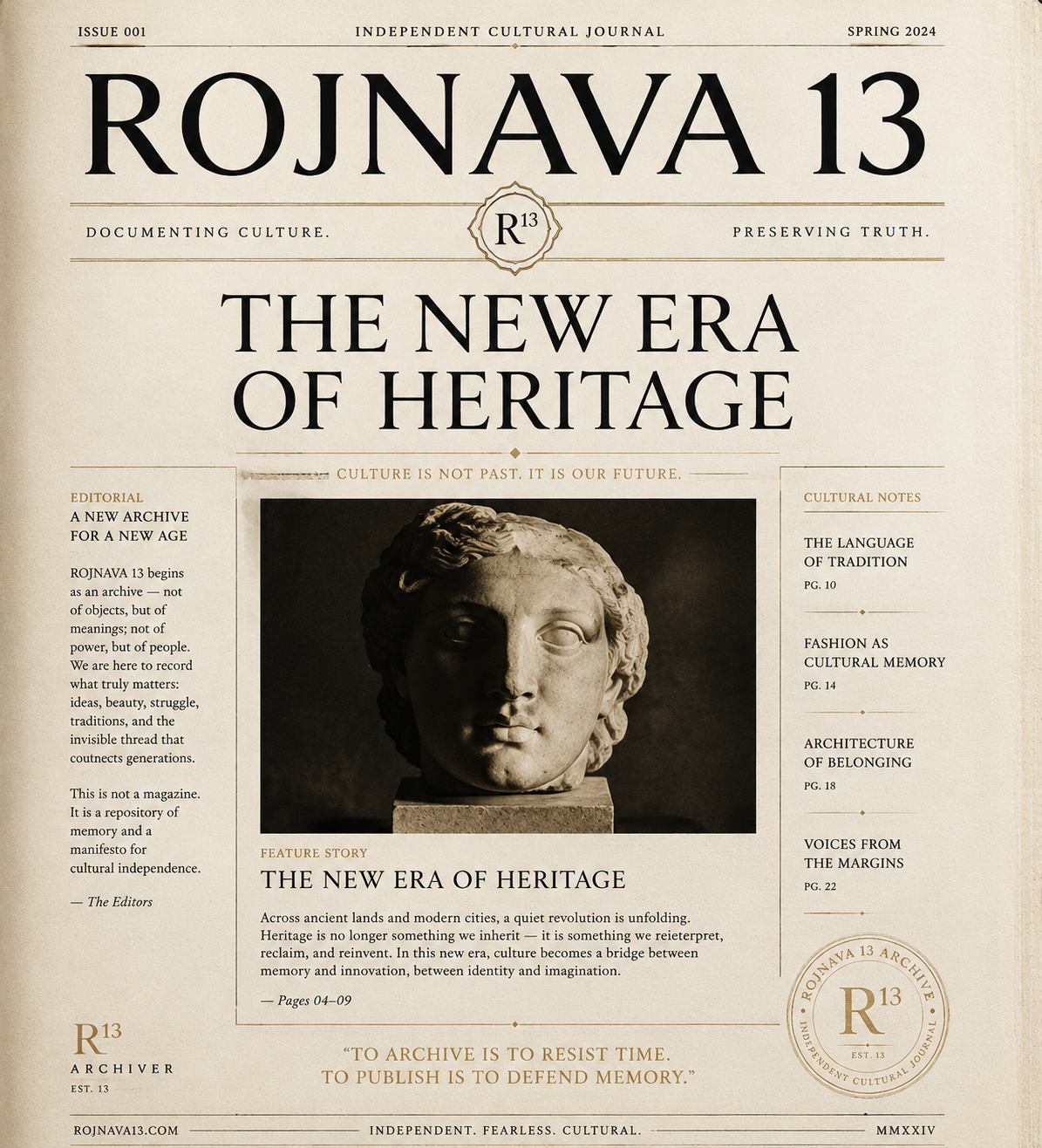 ROJNAVA 13 A new archive begins. In a world where everything moves faster, we preserve the stories, ideas and creatio...