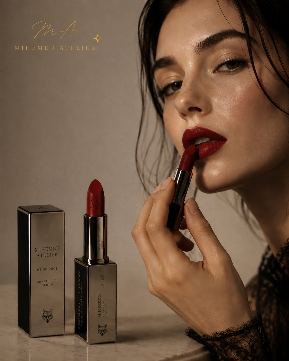 MIHEMED ATELIER — ROUGE ORIGIN 001 THE LOST RED ARCHIVE A lipstick created as a symbol, not just a colour. A deep cou...