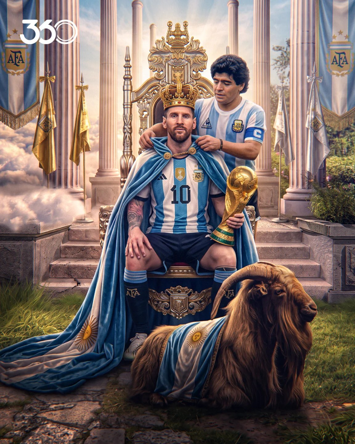  👑 دومی لازم بود؟ نه، شاید همان یکی هم کافی باشد‼️🏆 مارادونا شایستهتر از مسی نیافت؛ وارث برحق جایگاه 🐐! 🤴 اگر ه...