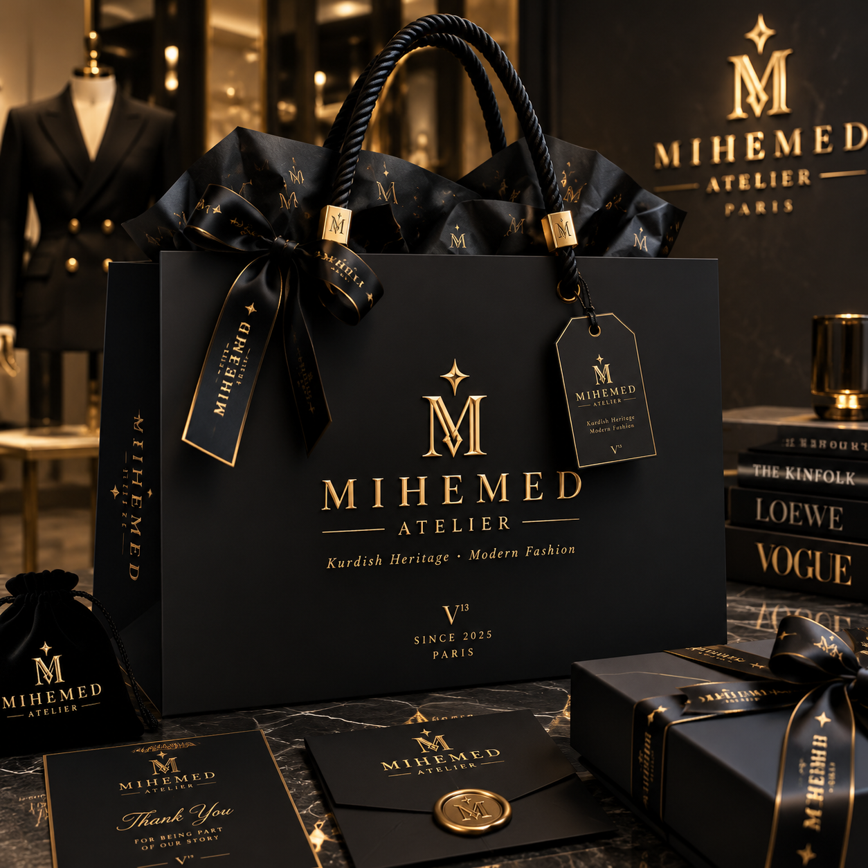 ✦ MIHEMED ATELIER فراتر از یک بستهبندی؛ یک امضای هنری از ظرافت، اصالت و تجمل. کیف آتلیهی MIHEMED ATELIER با الهام ا...